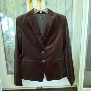 Ann Taylor SIze 8 brown velvet blazer